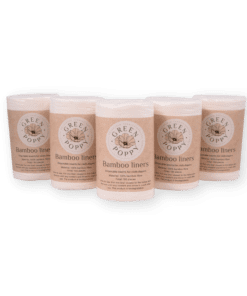 fem rullar bambupapper bredvid varandra. Rullarna har bruna etiketter och texten Green Poppy på