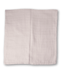 en beige vikblöja i muslinvävd bambu och bomull