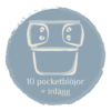 en bild med en blå bakgrund och en tygblöja och texten 10 pocketblöjor + inlägg
